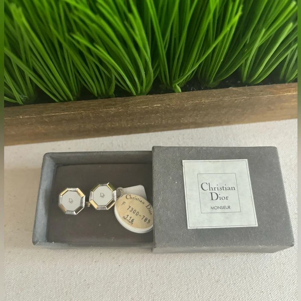 Dior cufflinks octagonal